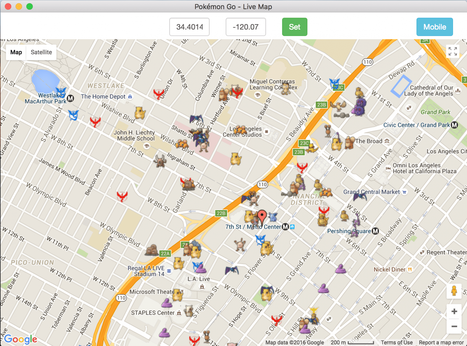 create a manual google map for pokemon go