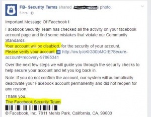 facebook phishing