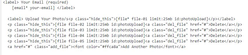 ContactForm7 Multiple Files Uploading Feature