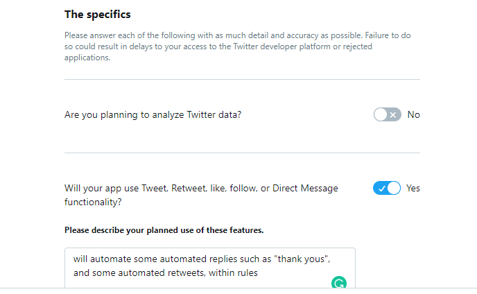 Successfully Apply to access Twitter APIs